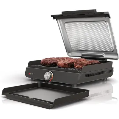 PLANCHA Y PARRILLA 2-EN-1 ELECTRICA SIZZLE GR101